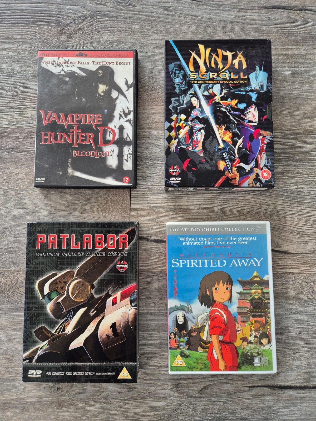 Vampire Hunter D, Ninja Scroll, Patlabor - DVD Anime, Animatie, Anime (Japans), Nederlands, Ophalen of Verzenden