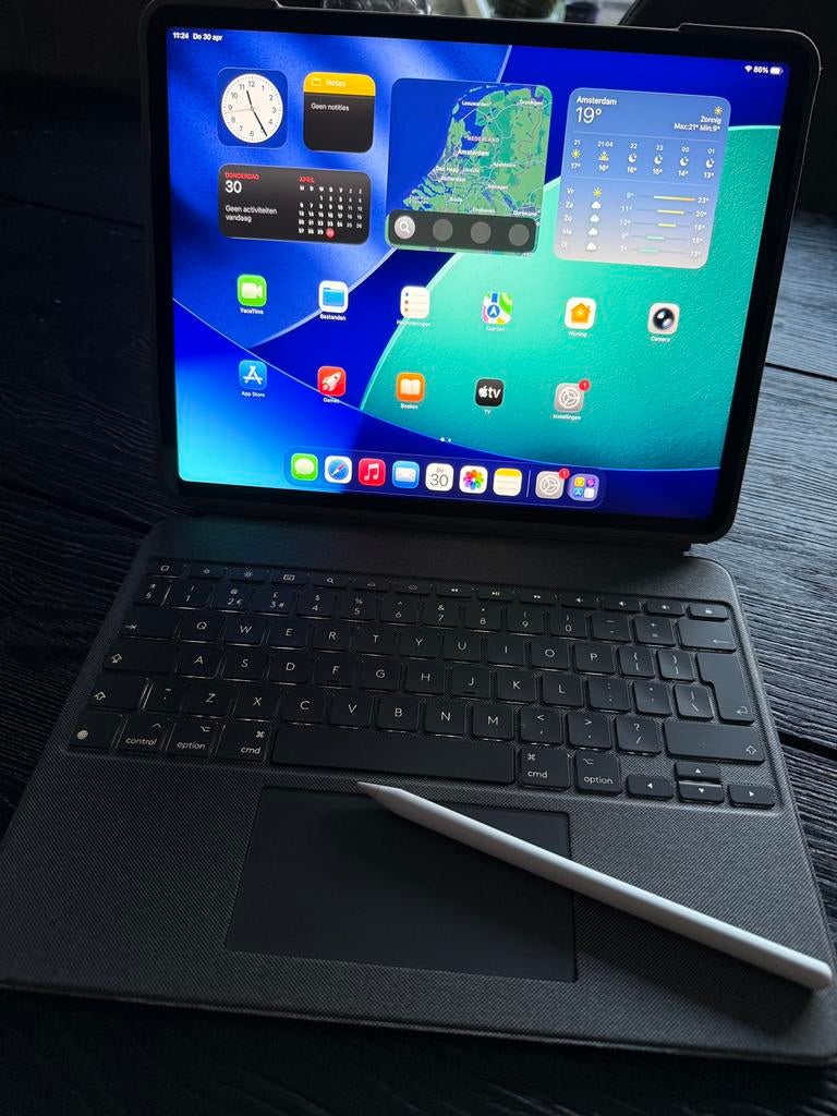 Ipad pro M1/12,9 inch/256 gb geheugen/toetsenbordhoes/pencil, Computers en Software, Apple iPads, Ophalen, 13 inch of meer, Apple iPad
