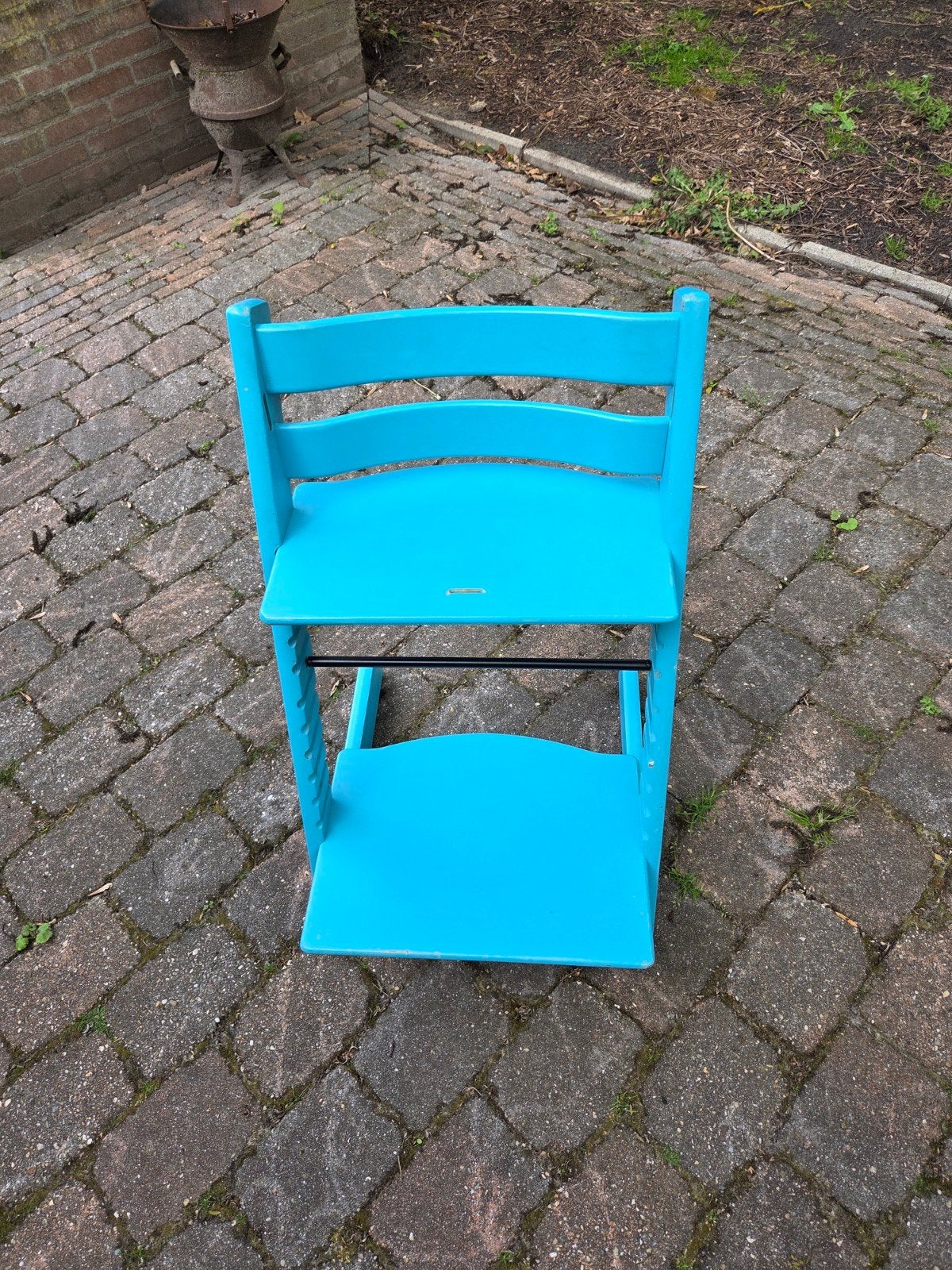 Originele Stokke tripp trapp kinderstoel met ruggensteun, Ophalen of Verzenden, Gebruikt, Meegroeistoel
