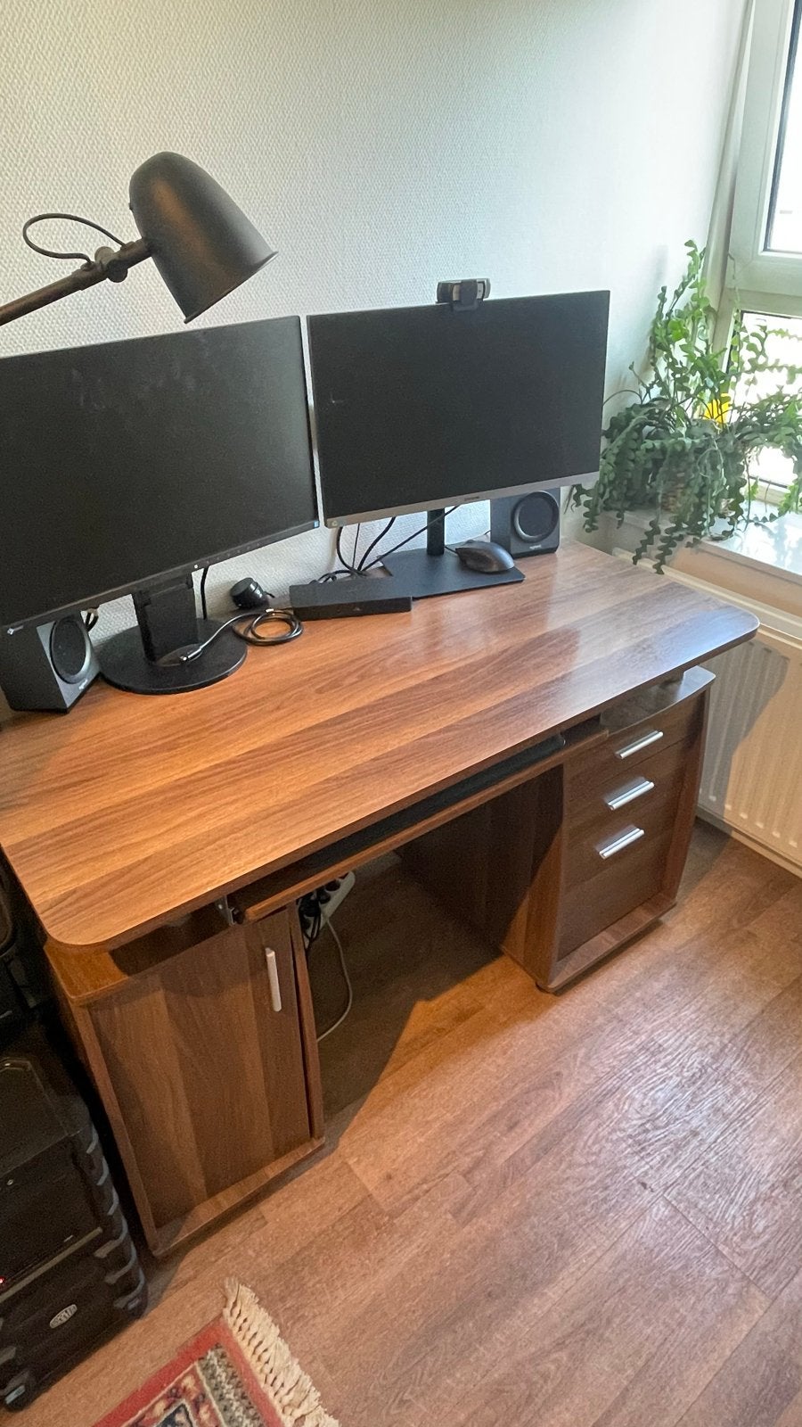 Houten bureau met opbergruimte, Huis en Inrichting, Bureaus, Ophalen, Met lades, 120 cm, Hout