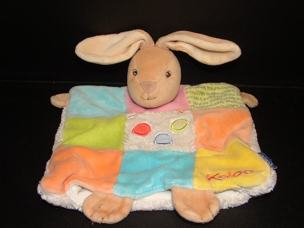 KALOO KONIJN KNUFFELDOEKJE HANDPOP VELOURS BEIGE MET, Ophalen of Verzenden, Nieuw, Overige typen