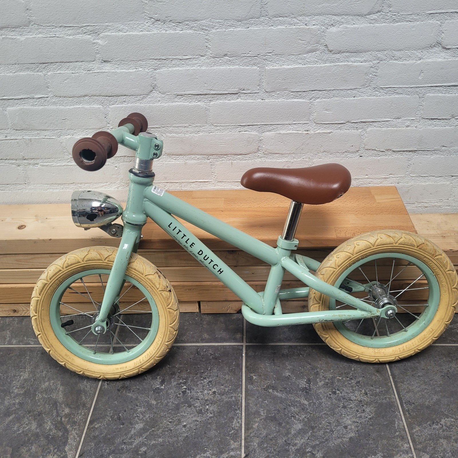 Little Dutch loopfiets - Mintgroen met gebruikssporen, Ophalen, Gebruikt, Minder dan 16 inch, Little Dutch