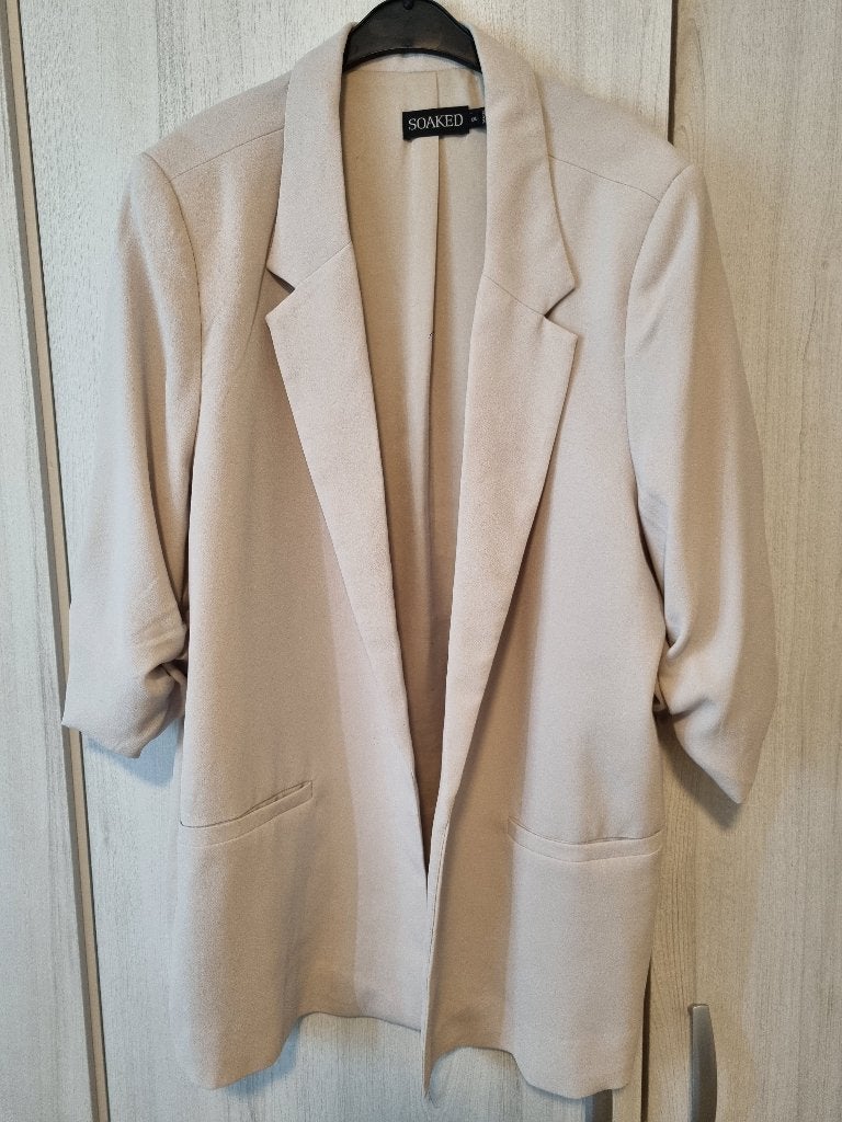 SOAKED IN LUXURY Blazer / Jasje 'Shirley' in beige - Maat XL, Beige, Maat 46/48 (XL) of groter, Nieuw, Ophalen of Verzenden
