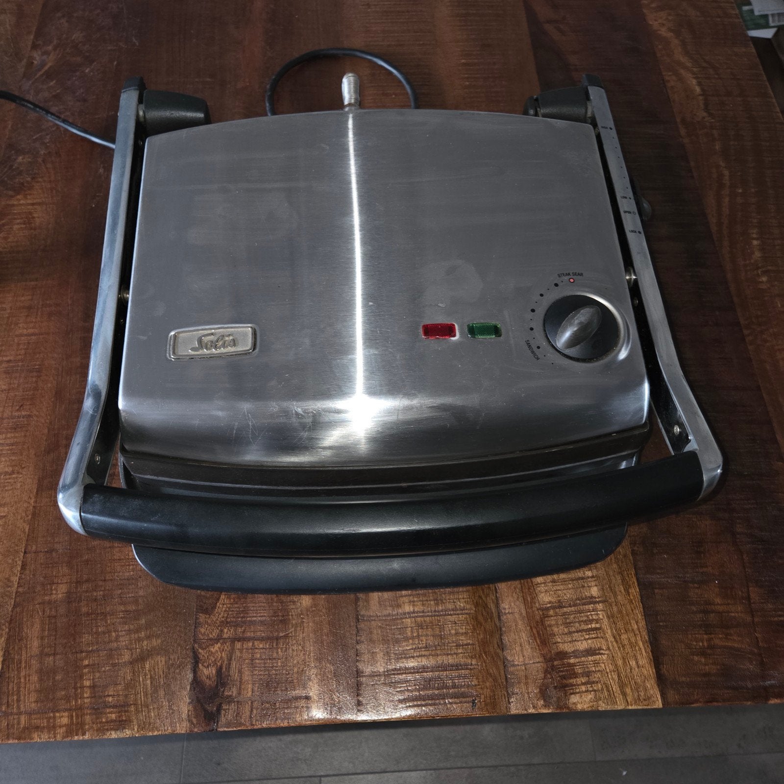Solis Grill TYP 814 - Krachtige Contactgrill 2200W, Witgoed en Apparatuur, Contactgrills, Ophalen, Gebruikt