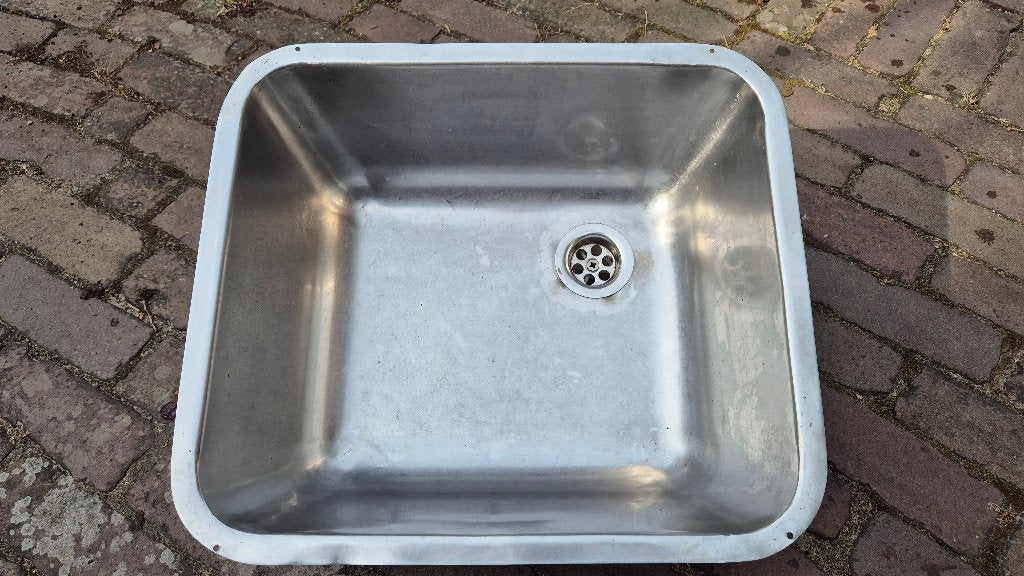 RVS spoelbakje, Ophalen of Verzenden, Gebruikt, Kombuis en Sanitair, Zeilboot of Motorboot