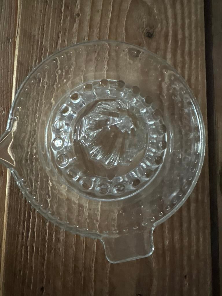 Glazen citruspers - Vintage design, Huis en Inrichting, Ophalen, Gebruikt
