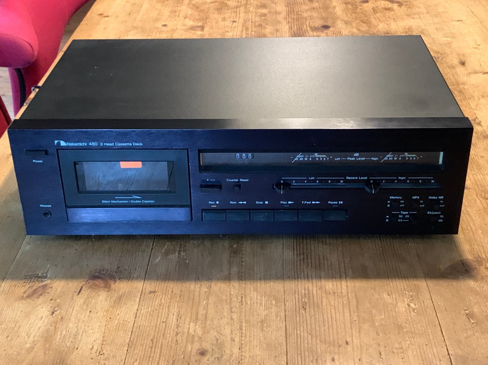 Nakamichi 480 cassettedeck., Ophalen of Verzenden, Enkel, Overige merken, Tape counter