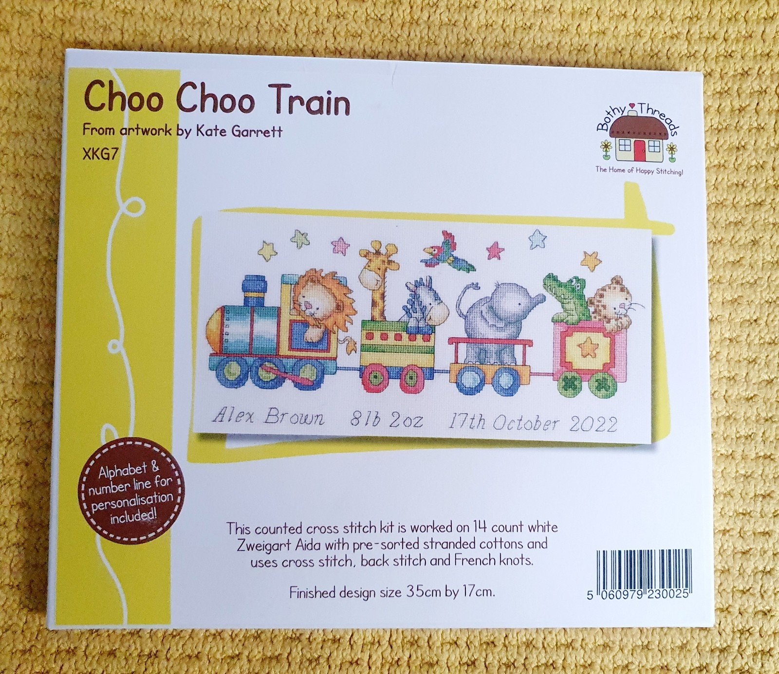 nieuw! Bothy Threads geboorte borduurpakket choo choo train, Verzenden, Nieuw, Borduurpakket