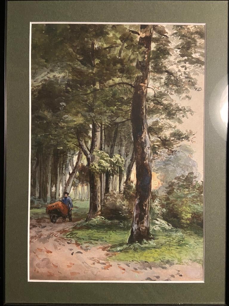 Aquarel Piet Schipperus, Antiek en Kunst, Kunst | Schilderijen | Klassiek, Ophalen of Verzenden