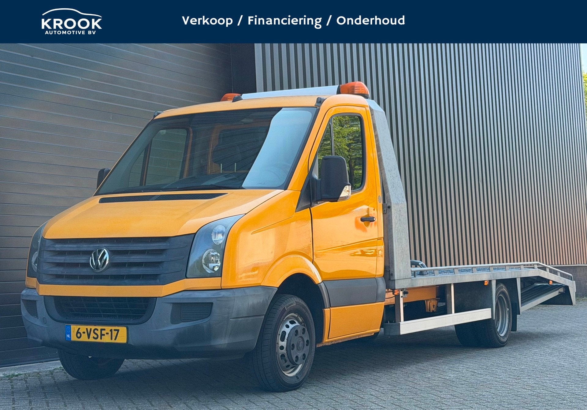 Volkswagen Crafter 35 2.0 TDI L3H1 DC | Witteveen Oprijwagen, Auto's, Bestelauto's, Euro 5, Gebruikt, Huisgarantie, 4 cilinders