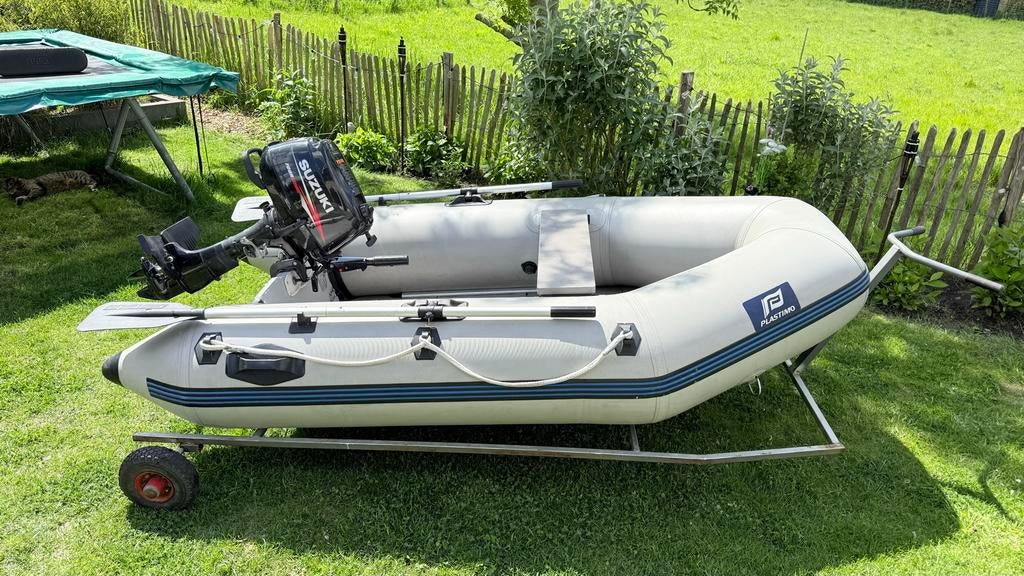 Rib Rubberboot Suzuki 5PK 4-takt, Inclusief motor, PVC, 5 pk, Zo goed als nieuw