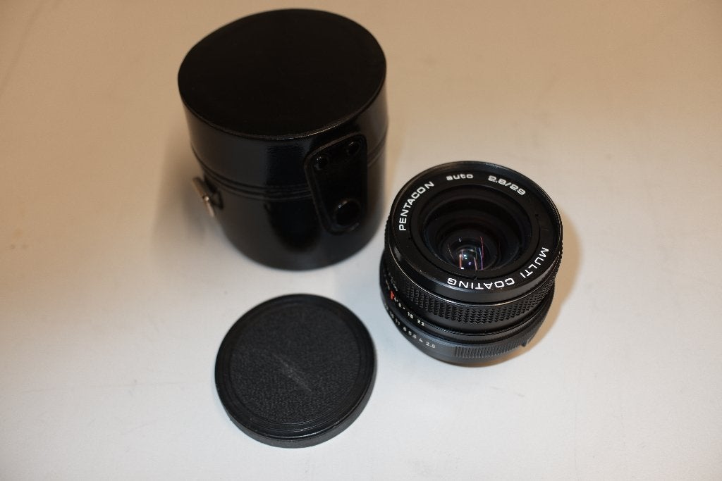 PENTACON auto 2.8/29 MULTI COATING M42, Gebruikt, 29 mm, Beschermhoes/tas, Overige merken