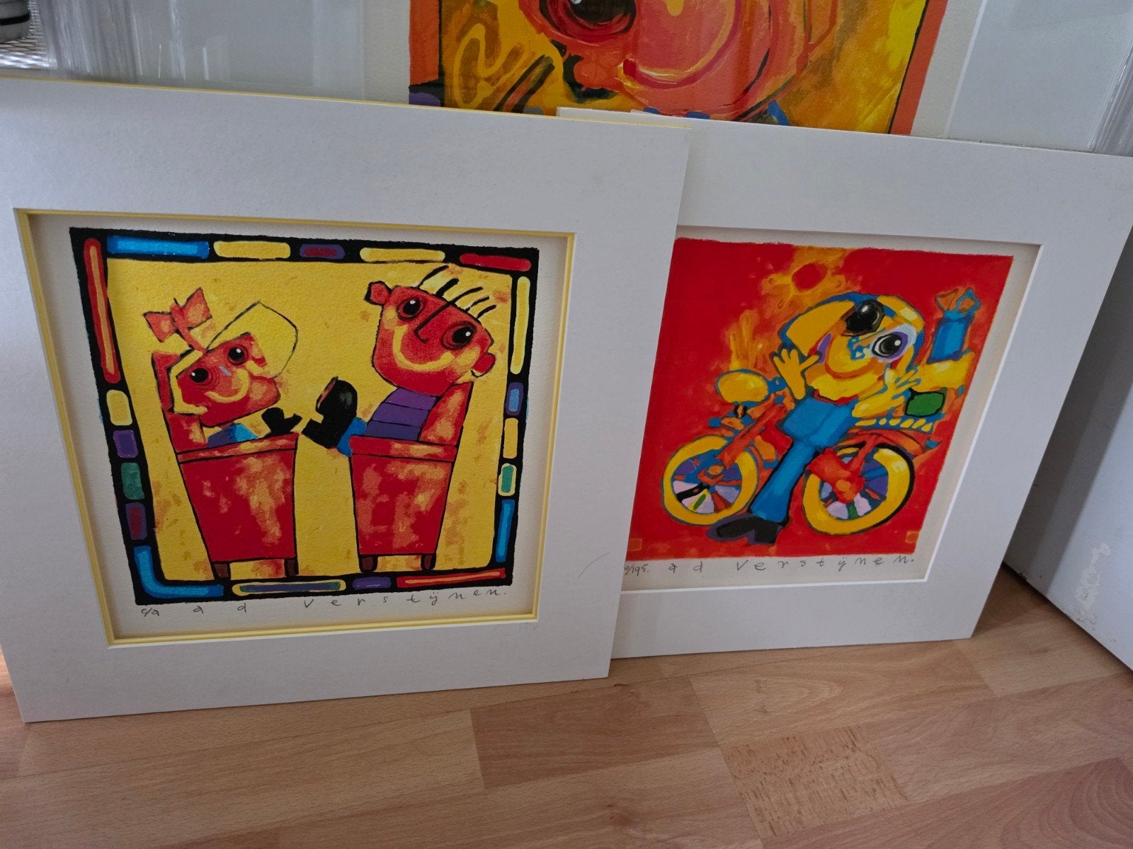 Ad Verstijnen Zeefdrukken - Diverse Werken, Antiek en Kunst, Ingelijst, Ophalen, Zeefdruk