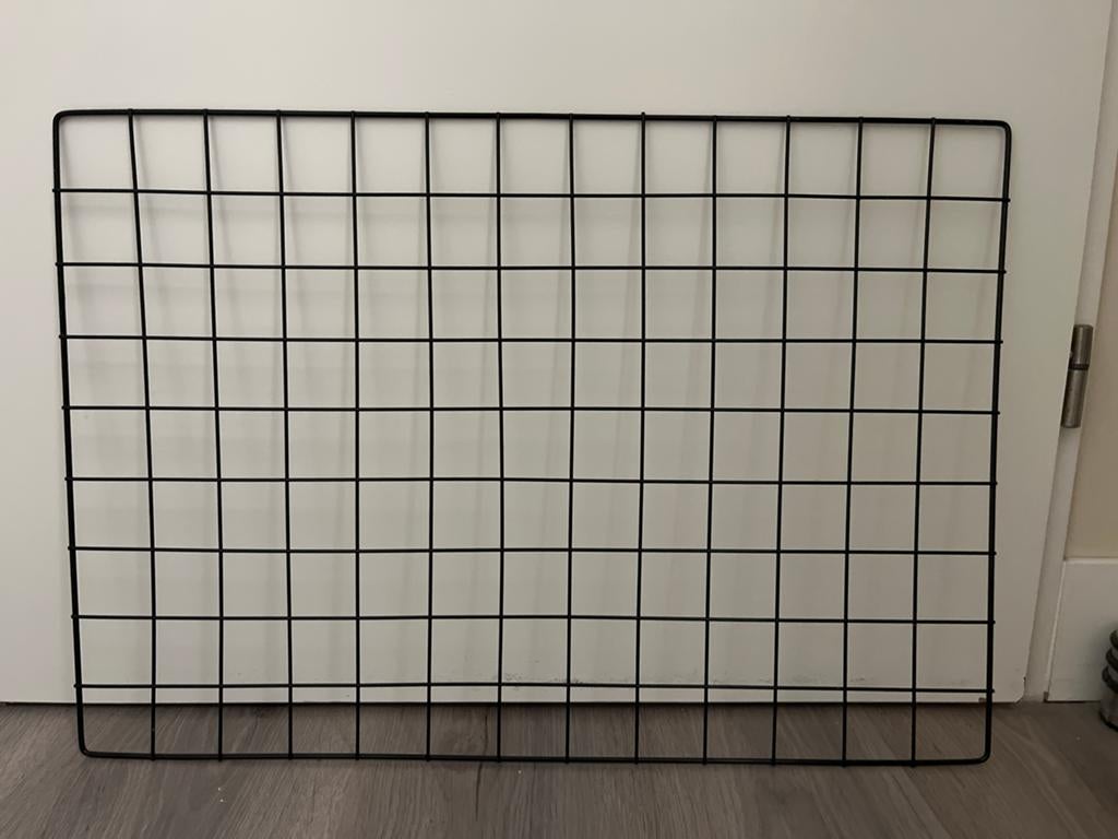 Zwart metalen rasterbord voor decoratie of organisatie, Ophalen, Zwart, Zo goed als nieuw, Metaal