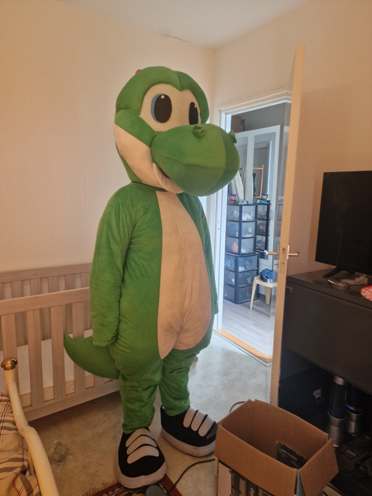 Yoshi mascotte te huur - Met of zonder acteur, Ophalen of Verzenden, Zo goed als nieuw, Overige