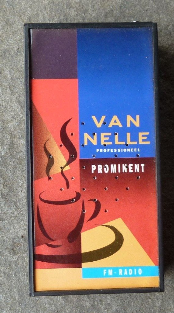 oude transistorradio VAN NELLE prominent koffie, Ophalen of Verzenden, Niet werkend, Transistorradio