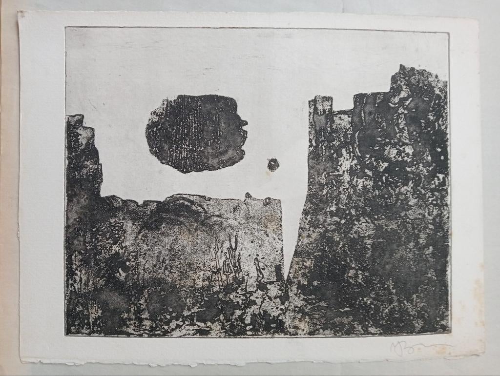 Ets Landschap gesigneerd, Antiek en Kunst, Kunst | Etsen en Gravures, Ophalen of Verzenden