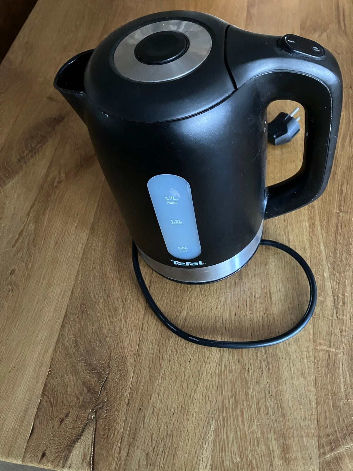 Tefal Waterkoker - Zwart, 1.7L, Witgoed en Apparatuur, Waterkokers, 1 tot 2 liter, Ophalen, Gebruikt, Draadloos