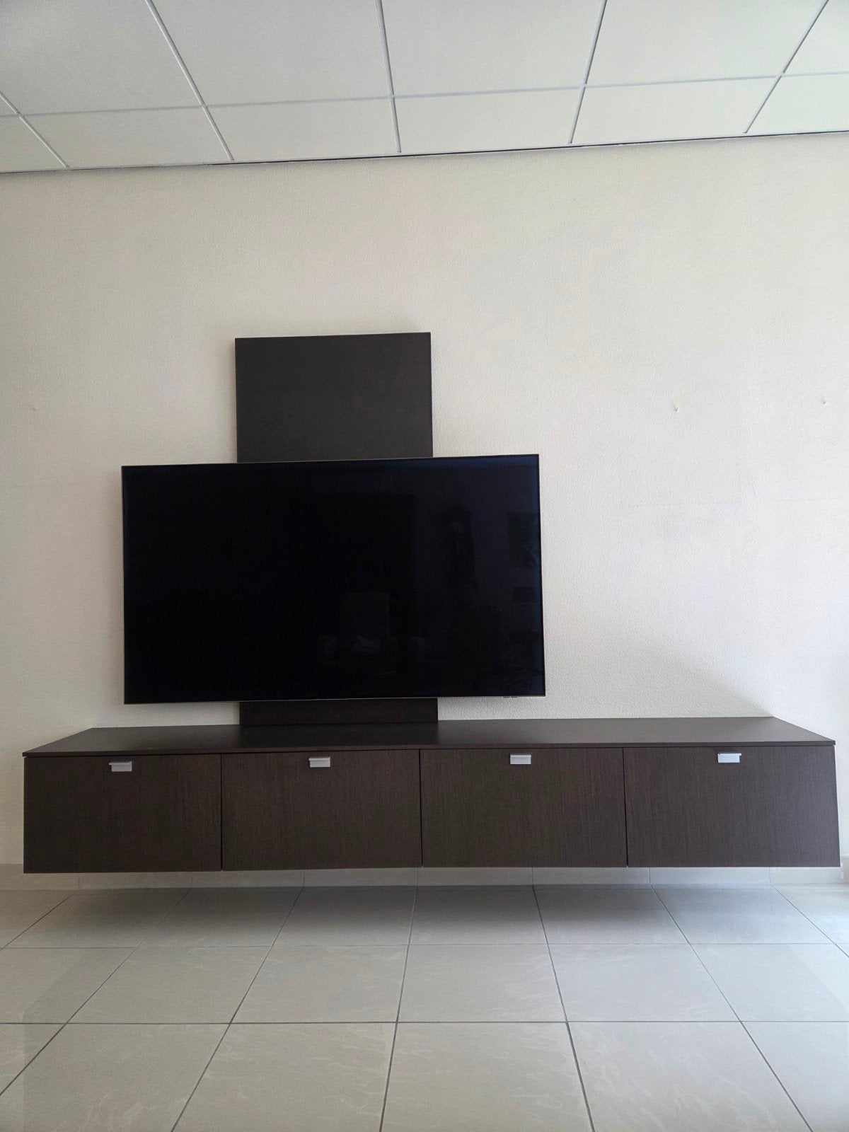 Zwevend tv meubel, Huis en Inrichting, Kasten | Televisiemeubels, Ophalen, Zo goed als nieuw, 200 cm of meer, Minder dan 100 cm