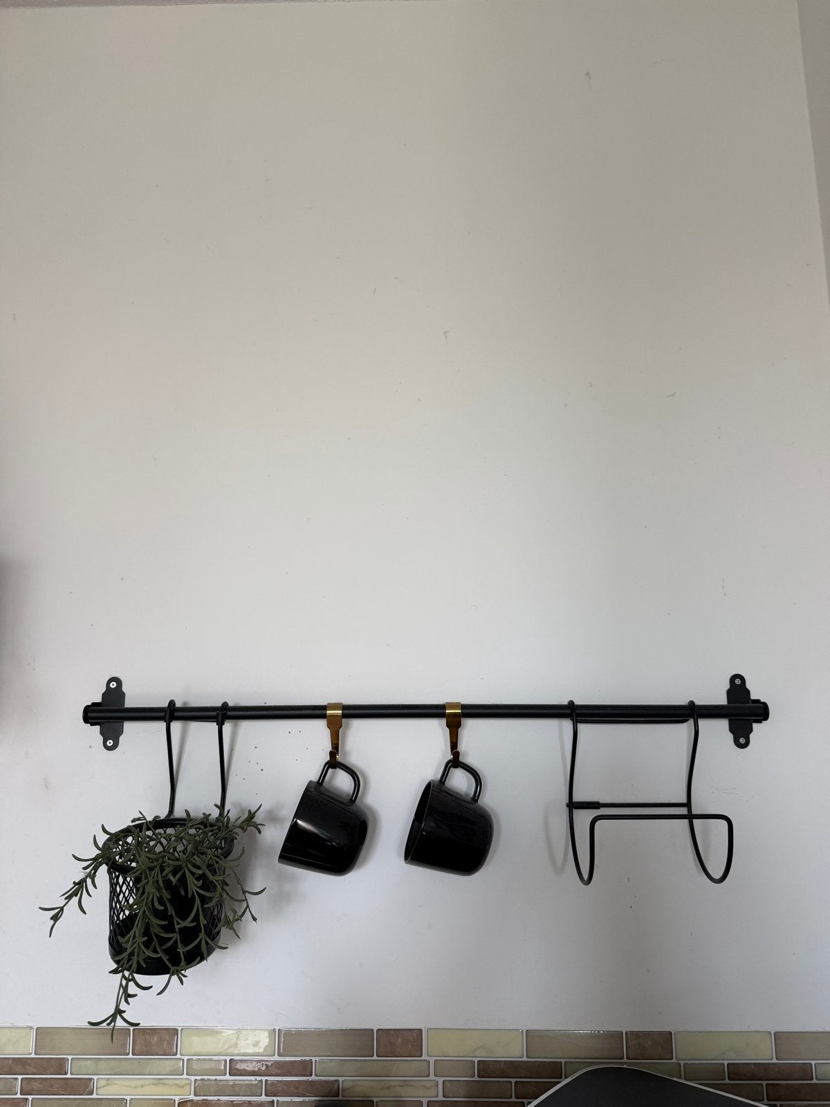 Zwarte keukenrek met accessoires, Ophalen, Zwart, Metaal, Overige merken