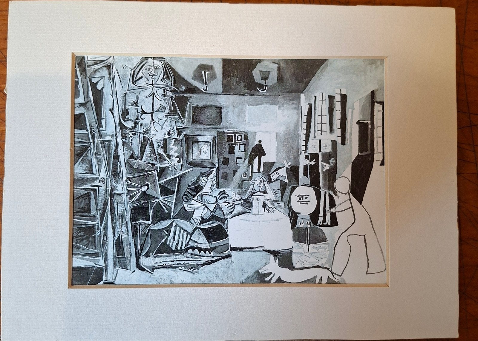 Picasso, "Las Meninas"   24 x 18, Antiek en Kunst, Kunst | Schilderijen | Klassiek, Ophalen of Verzenden, Tekening, Portret of Personen
