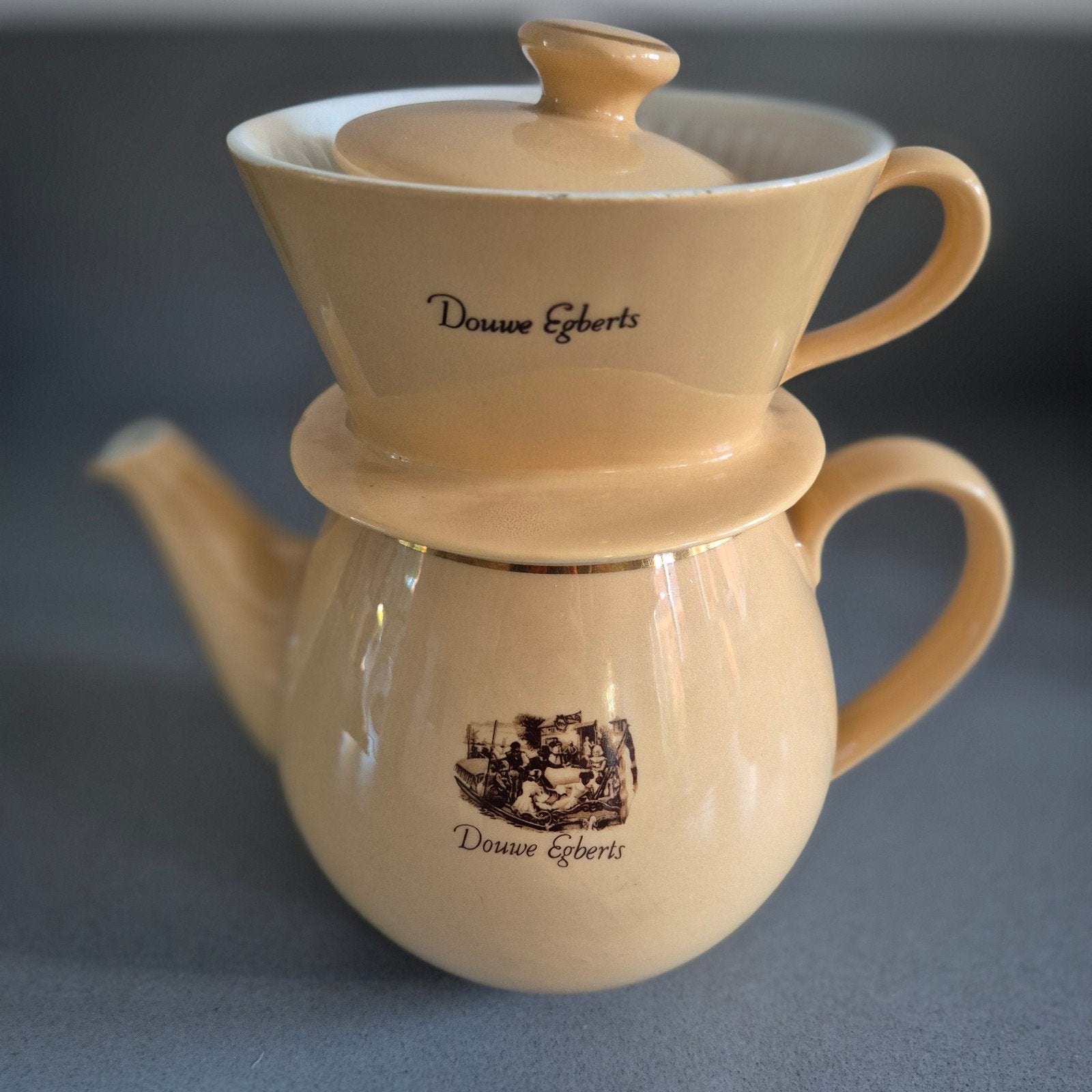 Vintage Douwe Egberts Koffieset ( met Filter & Deksel), Ophalen of Verzenden