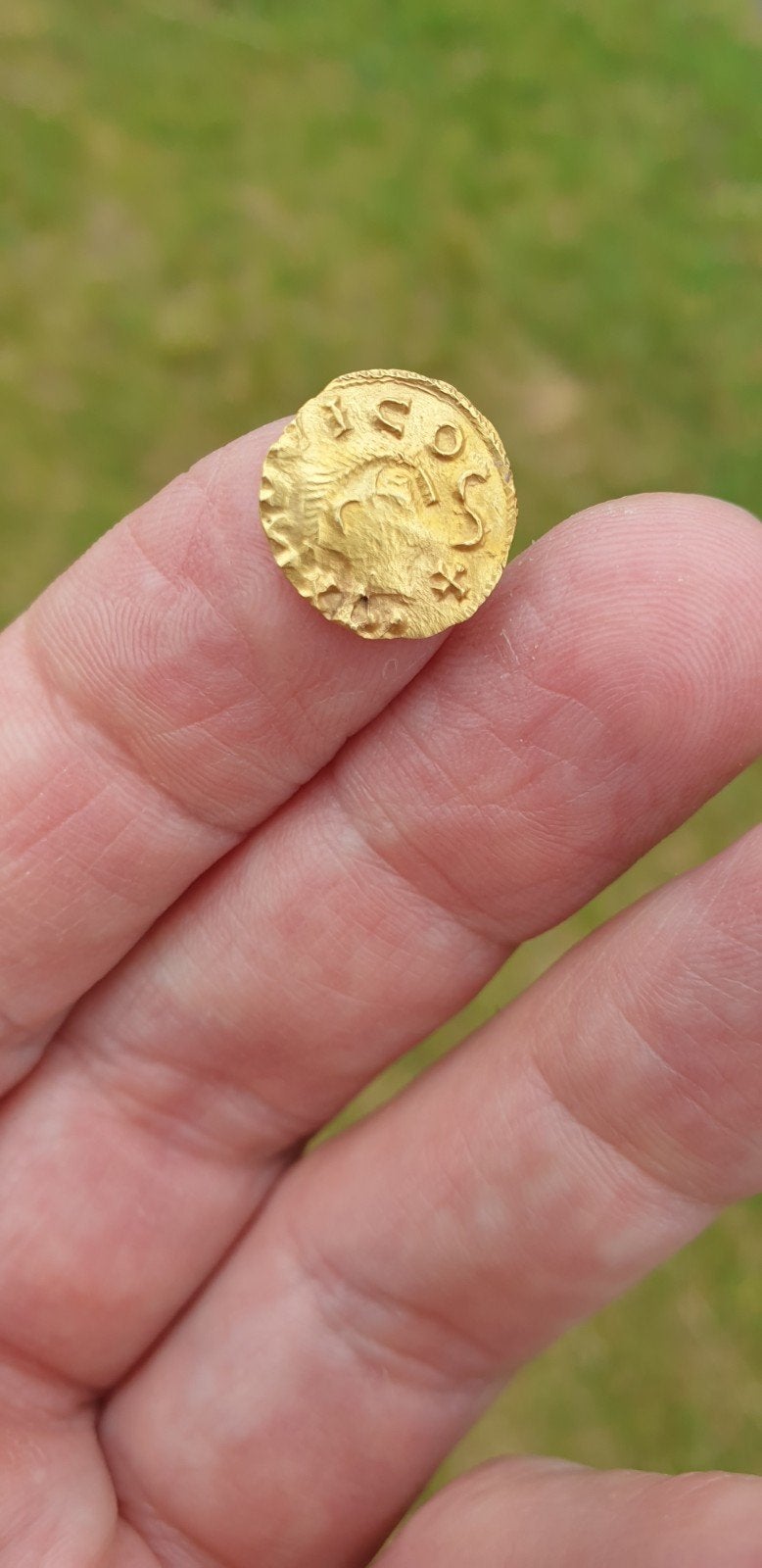 Bodemvondst Supermooie Zeldzame Gouden Tremissis Quentovic, Vóór koninkrijk, Losse munt, Goud, Overige waardes