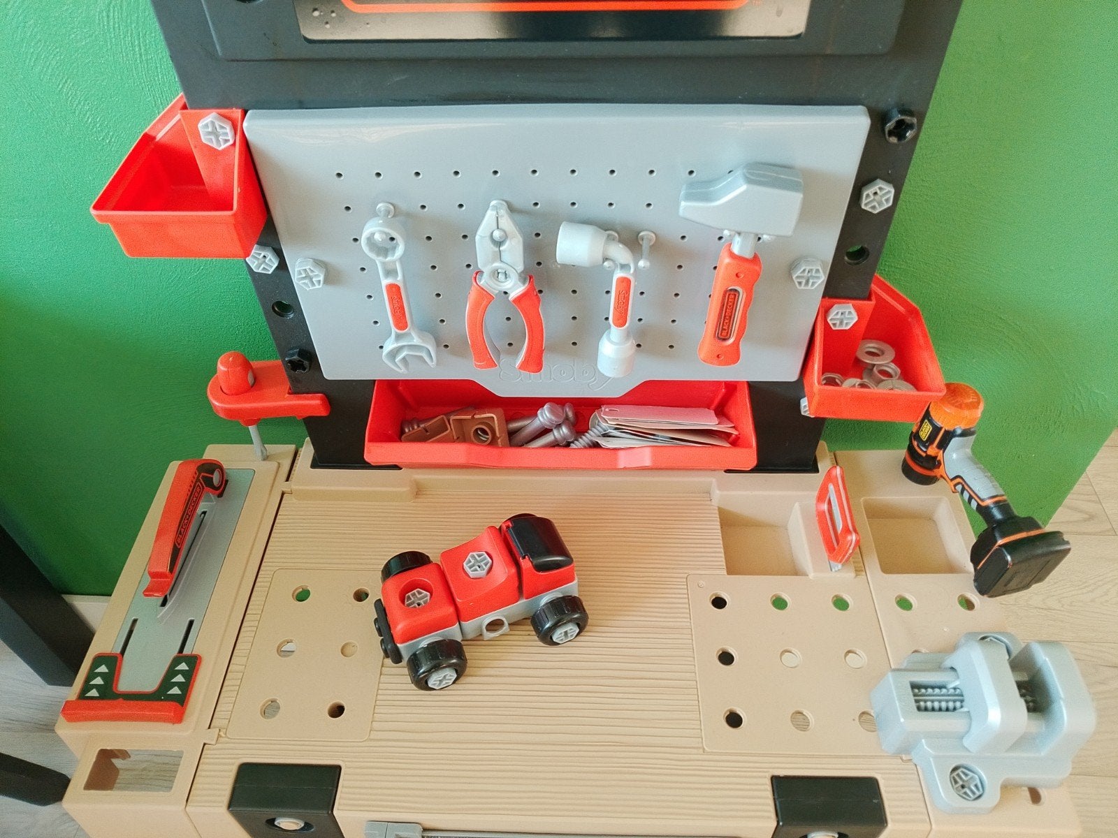 Smoby Black+Decker werkbank – met veel accessoires, Ophalen, Gebruikt