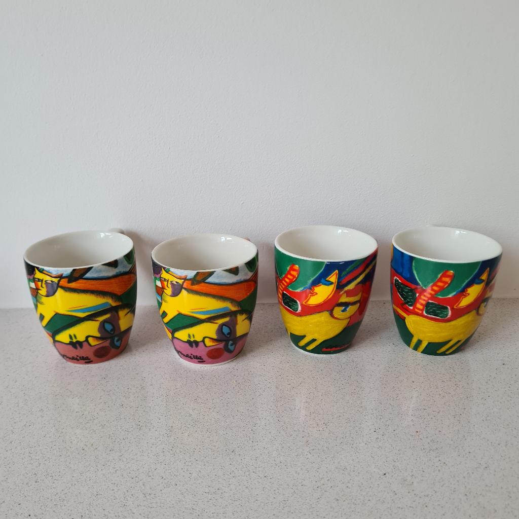 4 Corneille mokken espresso senseo mokjes kopjes setprijs, Ophalen of Verzenden, Zo goed als nieuw, Overige stijlen, Kop(pen) en/of Schotel(s)