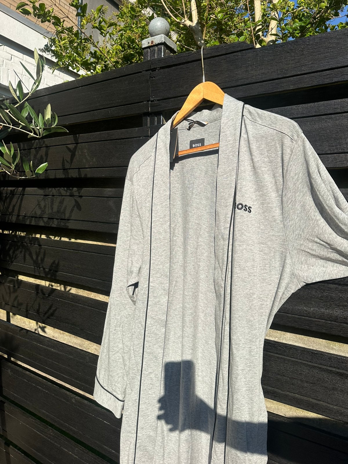 HUGO BOSS heren badjas jersey grijs, Ophalen of Verzenden, Maat 48/50 (M), Grijs