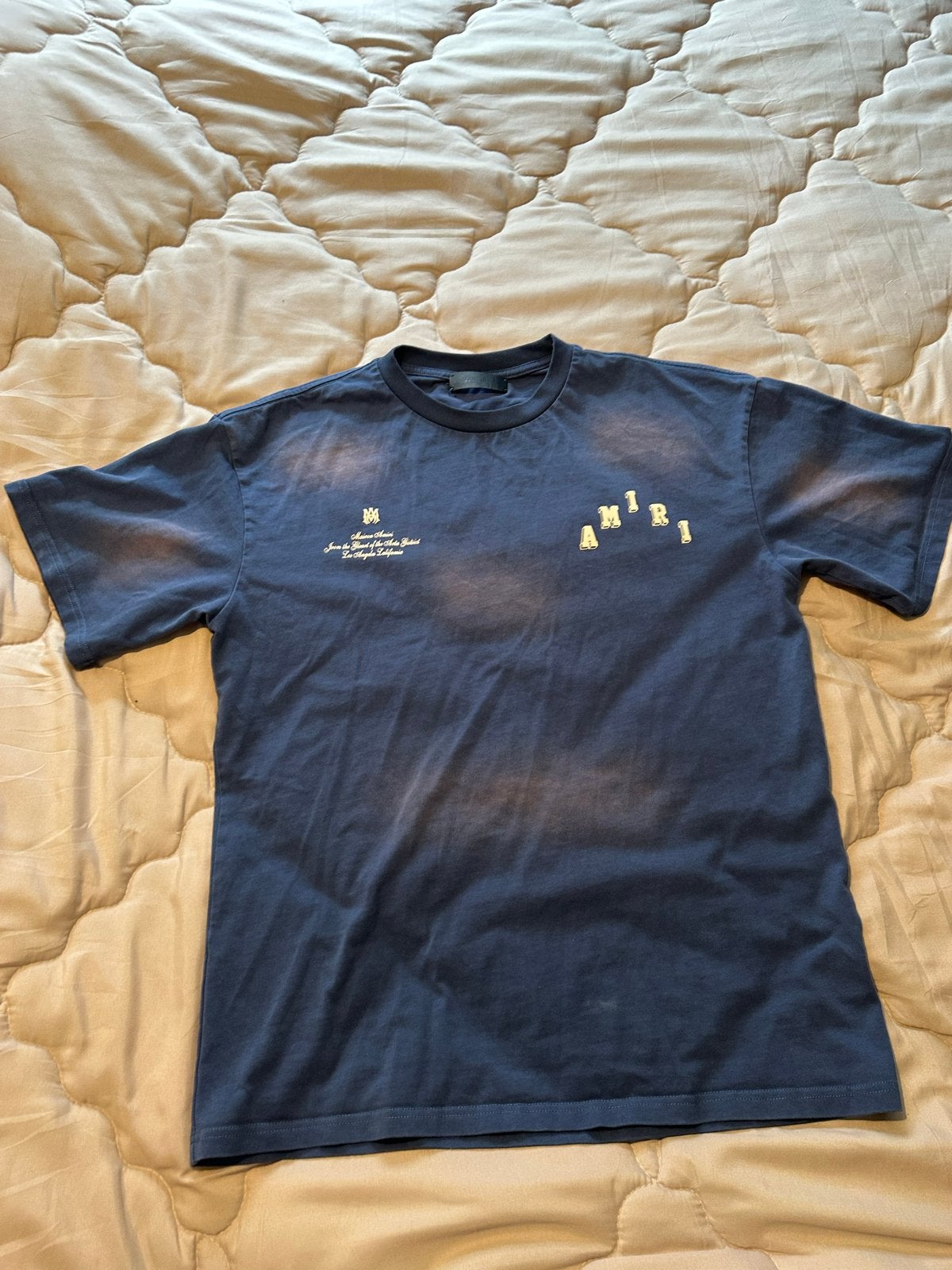 Amiri T-shirt | Donkerblauw | Maat XL | Nieuw, Kleding | Heren, T-shirts, Ophalen of Verzenden, Nieuw, Maat 56/58 (XL), Blauw