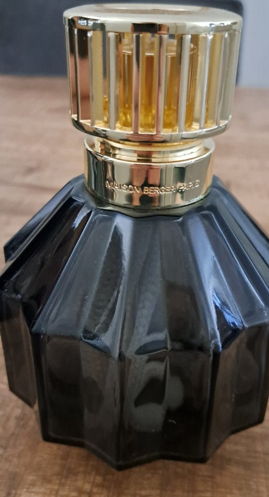 Lampe Berger geurbrander, inclusief lont. Antraciet, Ophalen, Zo goed als nieuw, Grijs, Glas