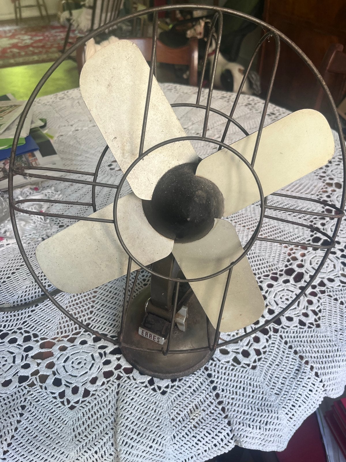 Vintage ERRES tafelventilator, Ophalen