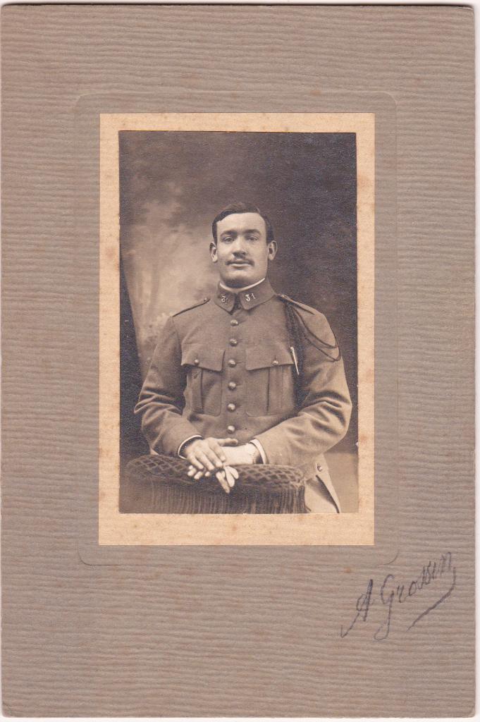 Antieke Foto WW1 Franse Soldaat 31e RI, Verzenden, Landmacht, Overige gebieden, Foto of Poster