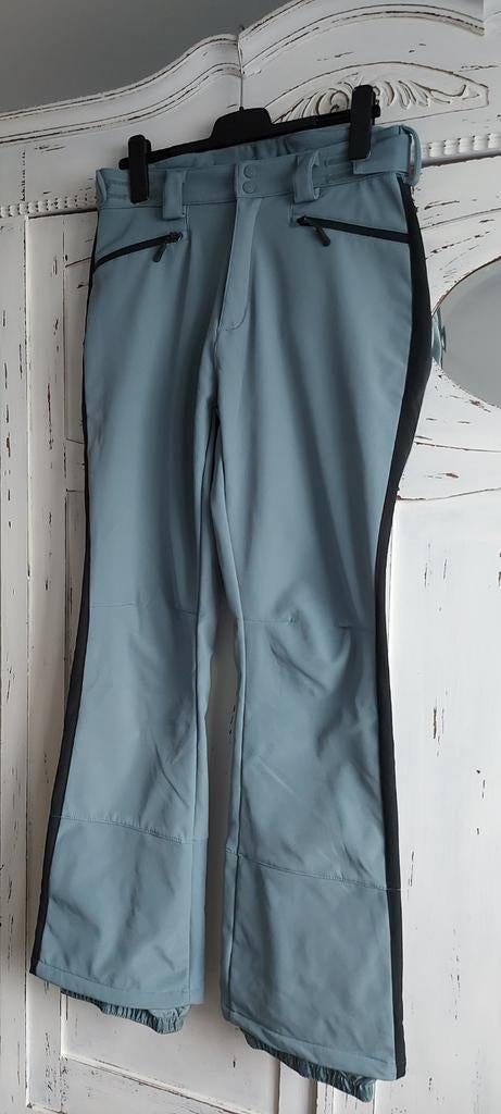 Blauwgrijze skibroek, maat L, zo goed als nieuw, Broek, Maat 42/44 (L), Ophalen of Verzenden, LECCO