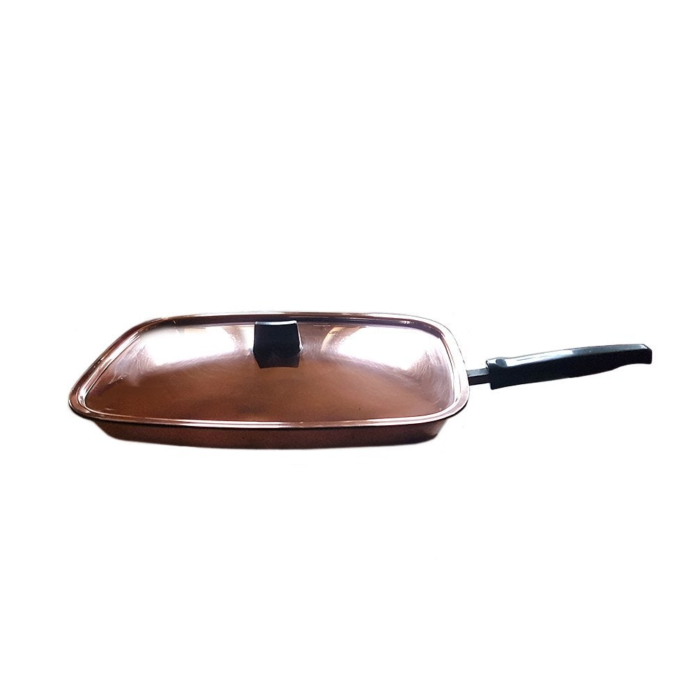 Large SPRING CULINOX SWITZERLAND Copper Stainless Frying Pan, Gebruikt, -, Met deksel, -