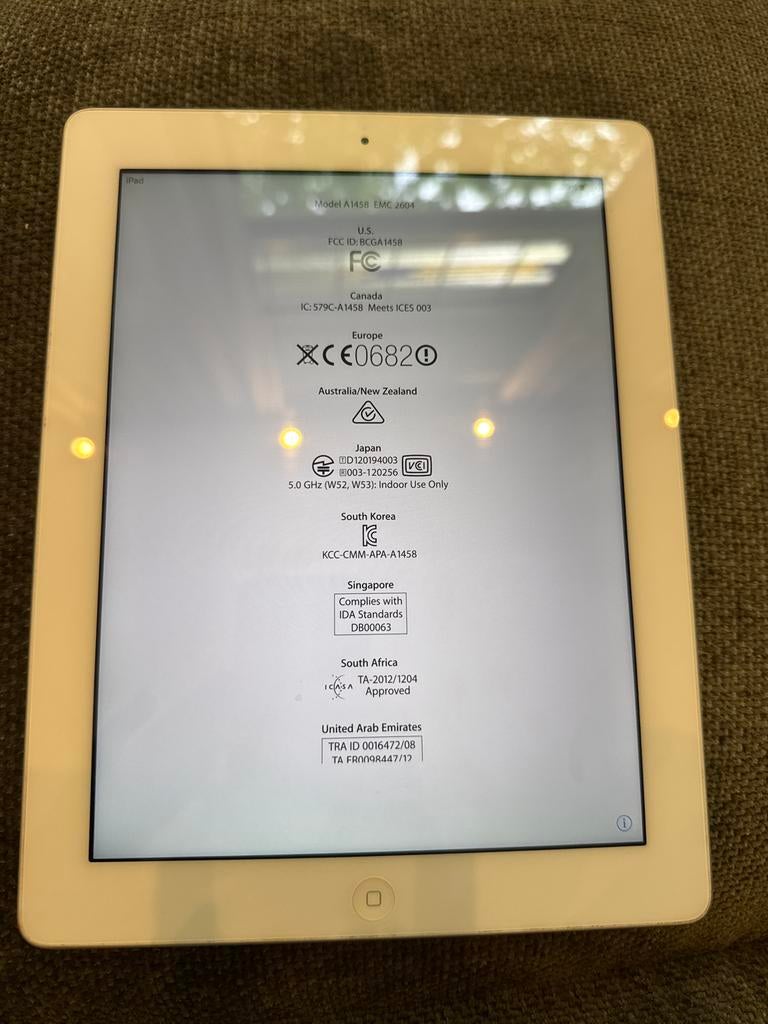 Apple iPad (4e generatie) Model A1458 - Wi-Fi, Computers en Software, Apple iPads, Gebruikt, Apple iPad, Wi-Fi, 10 inch, 16 GB