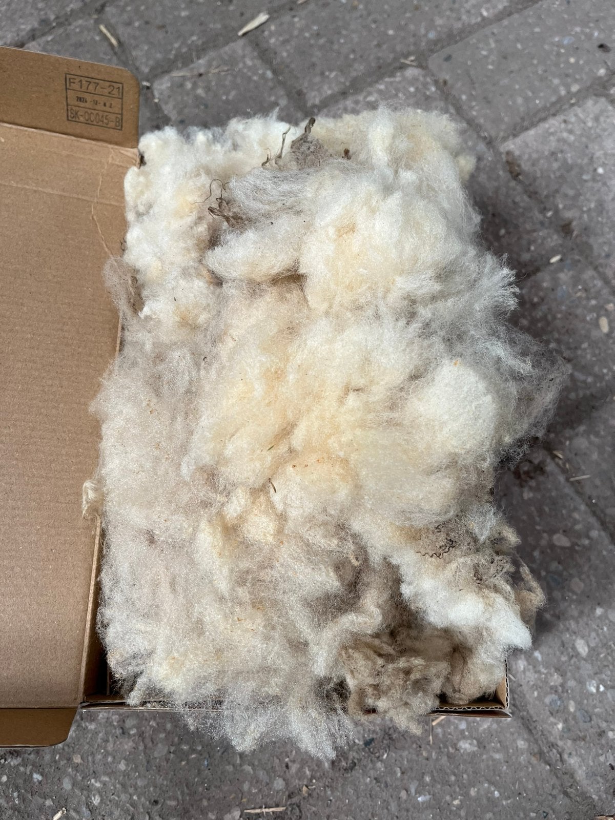 Ruwe Onbewerkte Pure Witte Texelaar Schapenwol || 200 gram, Ophalen of Verzenden, Nieuw, Los Vilt, Wolvilt