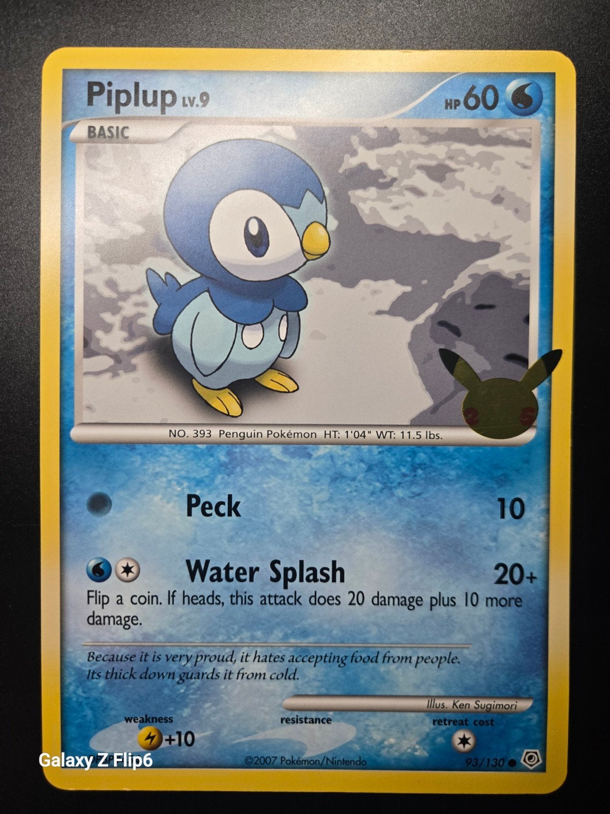 Piplup, Hobby en Vrije tijd, Verzamelkaartspellen | Pokémon, Ophalen of Verzenden, Gebruikt, Losse kaart