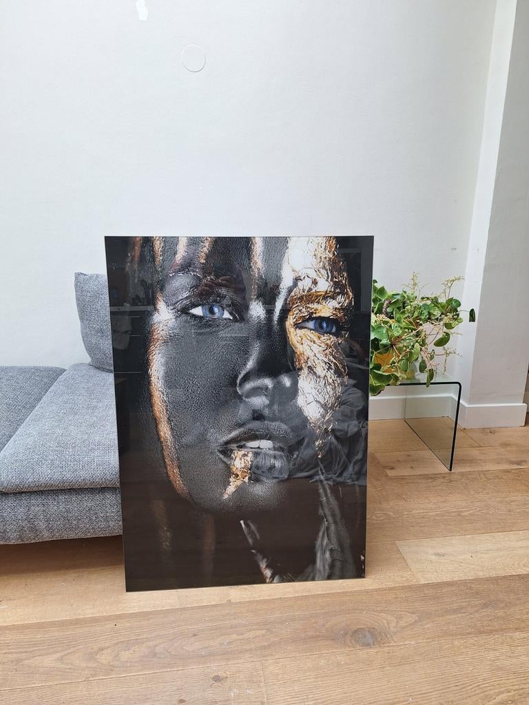 Glasfoto muurdecoratie, Ophalen, 50 tot 75 cm, Schilderij, 75 cm of meer