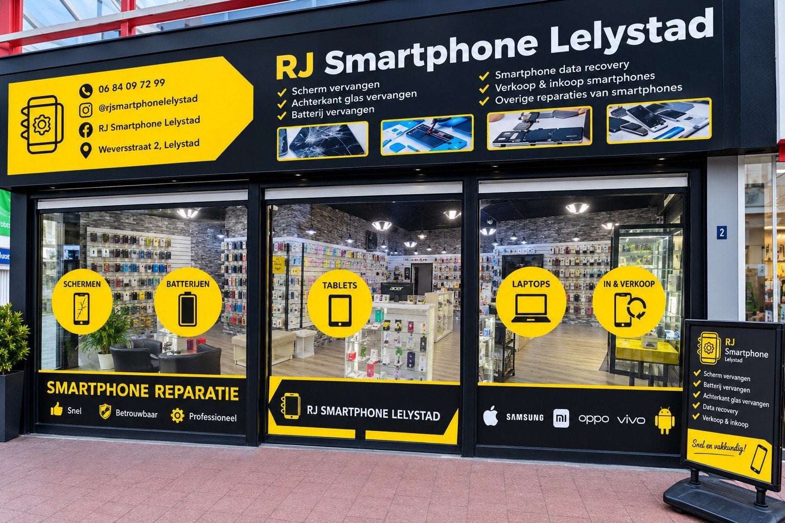 Foto 3 van RJ Smartphone Lelystad
iPhones & Samsung Galaxy Met Garantie