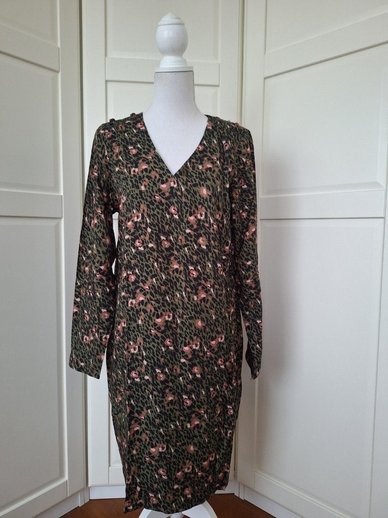 Geisha nieuwe groene panter leopard print jurk XL 42 (= L), Geisha, Maat 42/44 (L), Nieuw, Ophalen of Verzenden