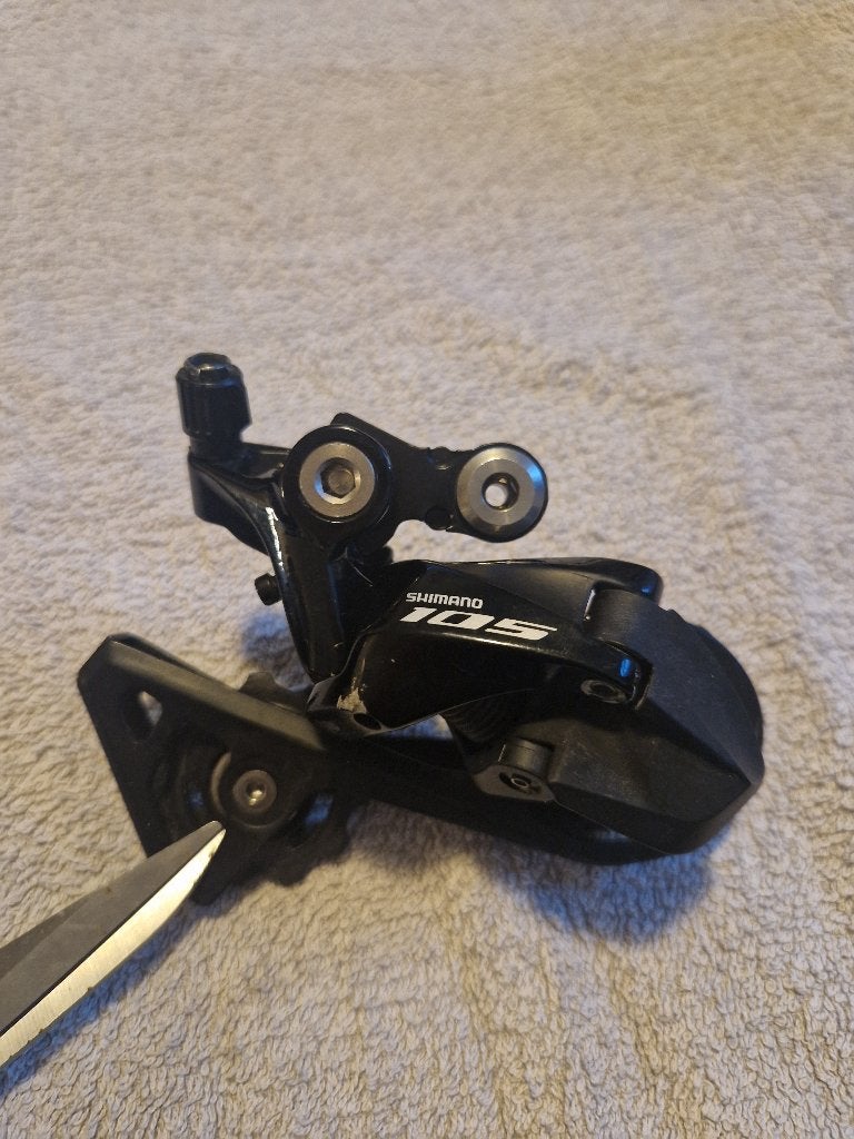 Shimano 105 RD-R7000-SS achterderailleur 11-speed, Gebruikt, Toerfiets, Ophalen of Verzenden, Derailleur of Ketting