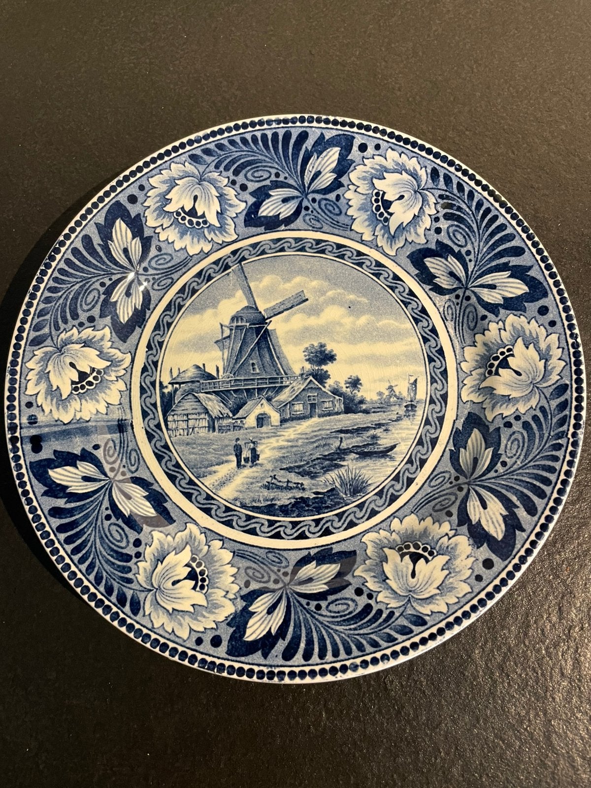 Wandbord met molen Delfts blauw, Antiek en Kunst, Ophalen