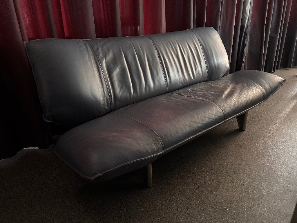 Leolux Tango 2 sits Blue Violet Leer, Ophalen, Gebruikt, 150 tot 200 cm, Tweepersoons