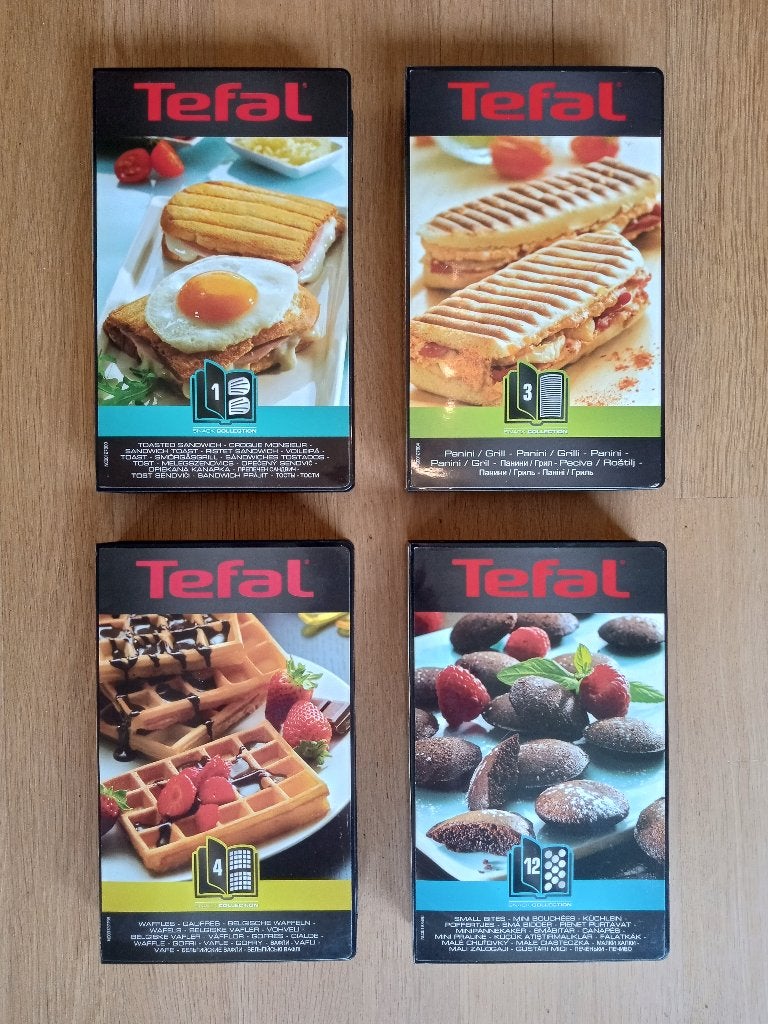 4 soorten Bakplaten Tefal Snack Collection, Ophalen of Verzenden, Vaatwasmachinebestendig