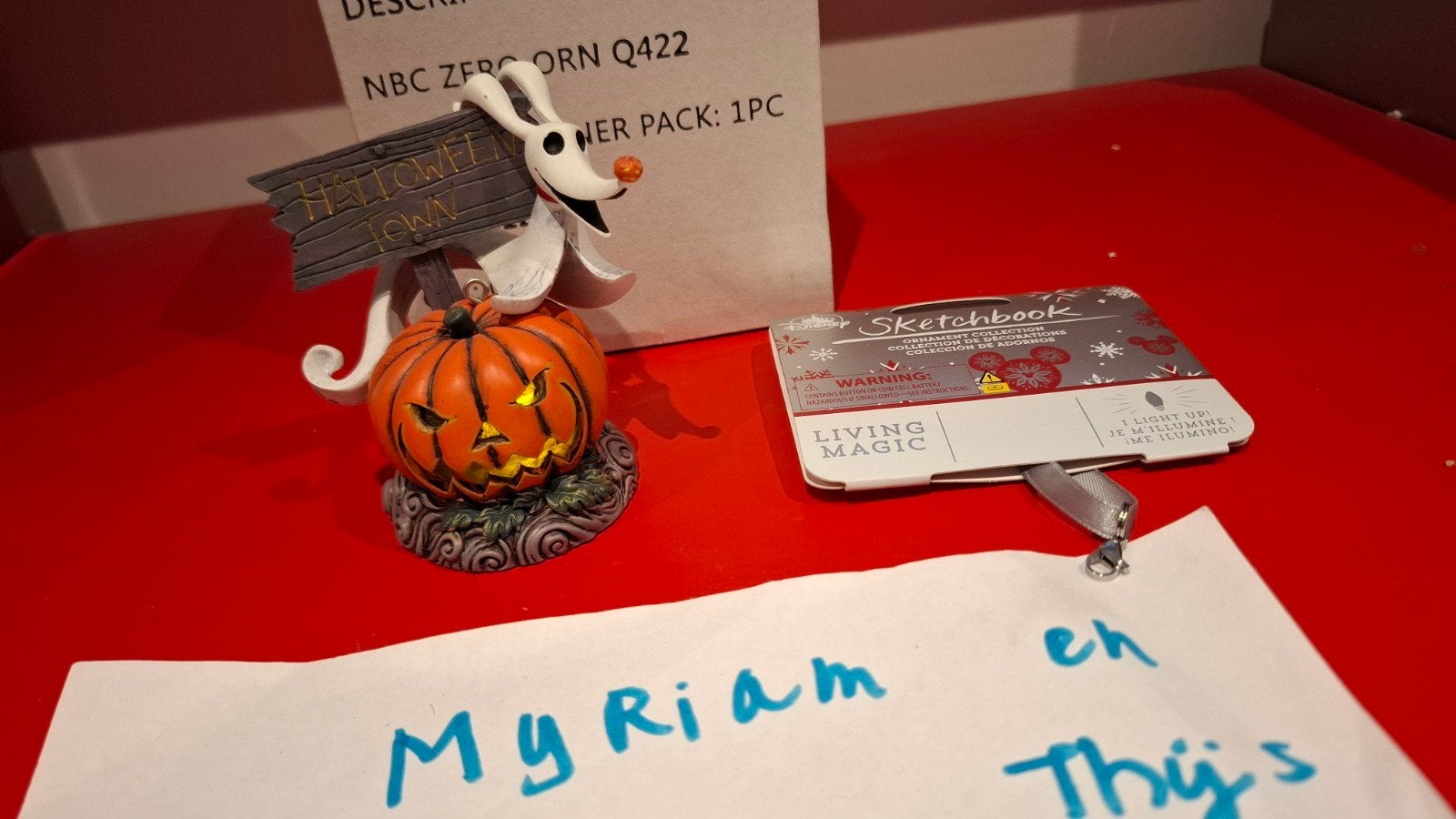 Disney Nightmare Before Christmas Zero ornament, Ophalen of Verzenden, Overige figuren, Zo goed als nieuw, Beeldje of Figuurtje