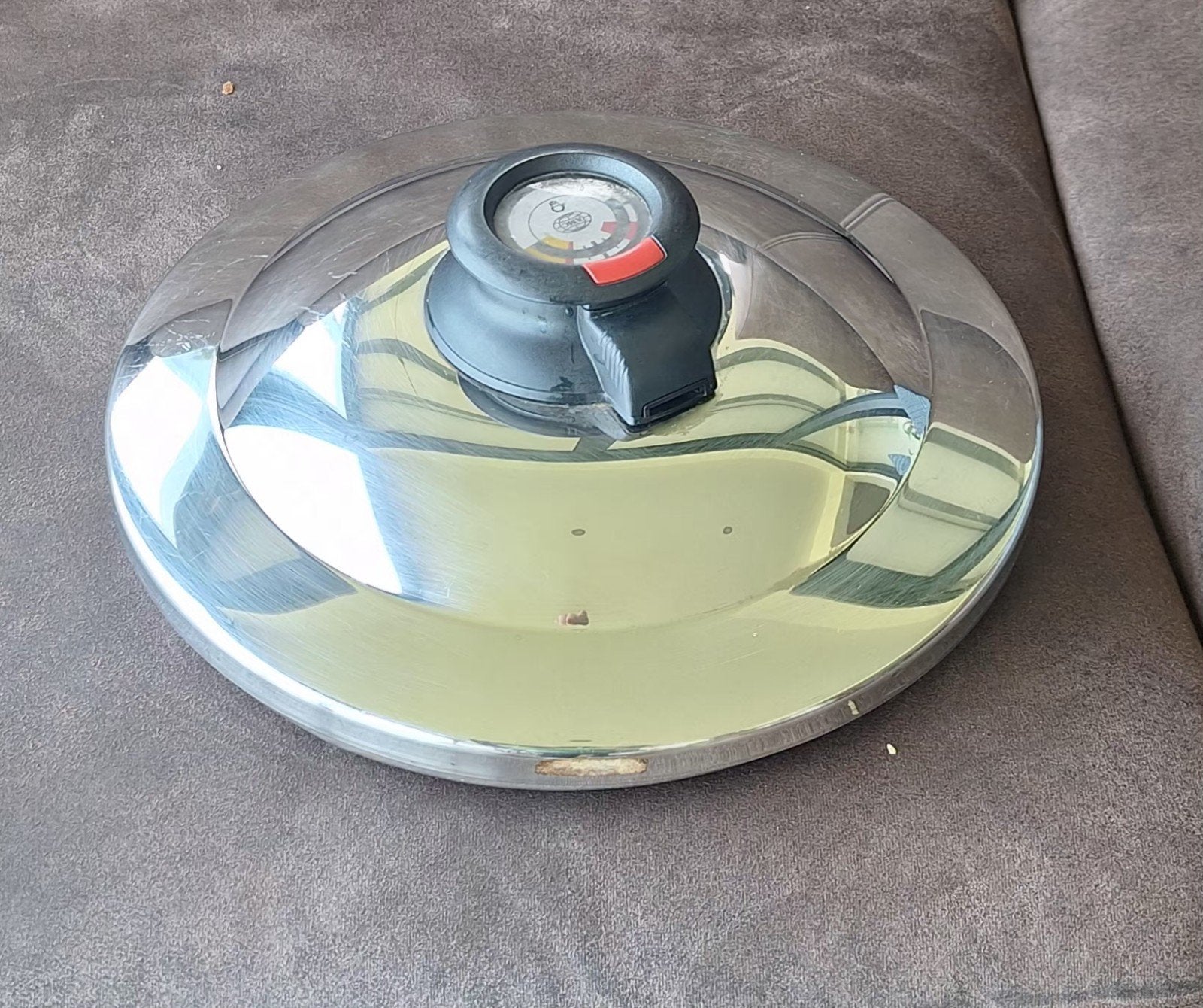 Amc snelkookdeksel 30 cm. 25€ met pan 7cm. hoog. samen €45, Ophalen, Gebruikt, Overige materialen