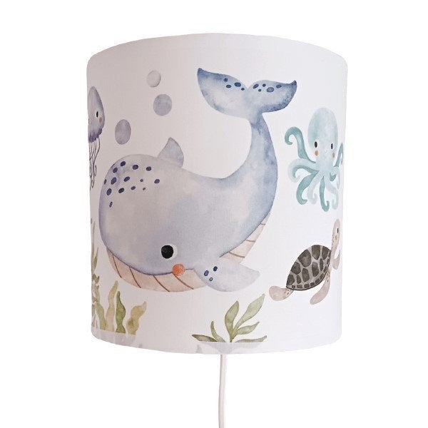 Wandlamp Kinderlamp Walvis in de Oceaan Little Dreamzzz, Bi & Li Creaties, Nieuw, Ophalen of Verzenden, Bilicreaties@gmail.com