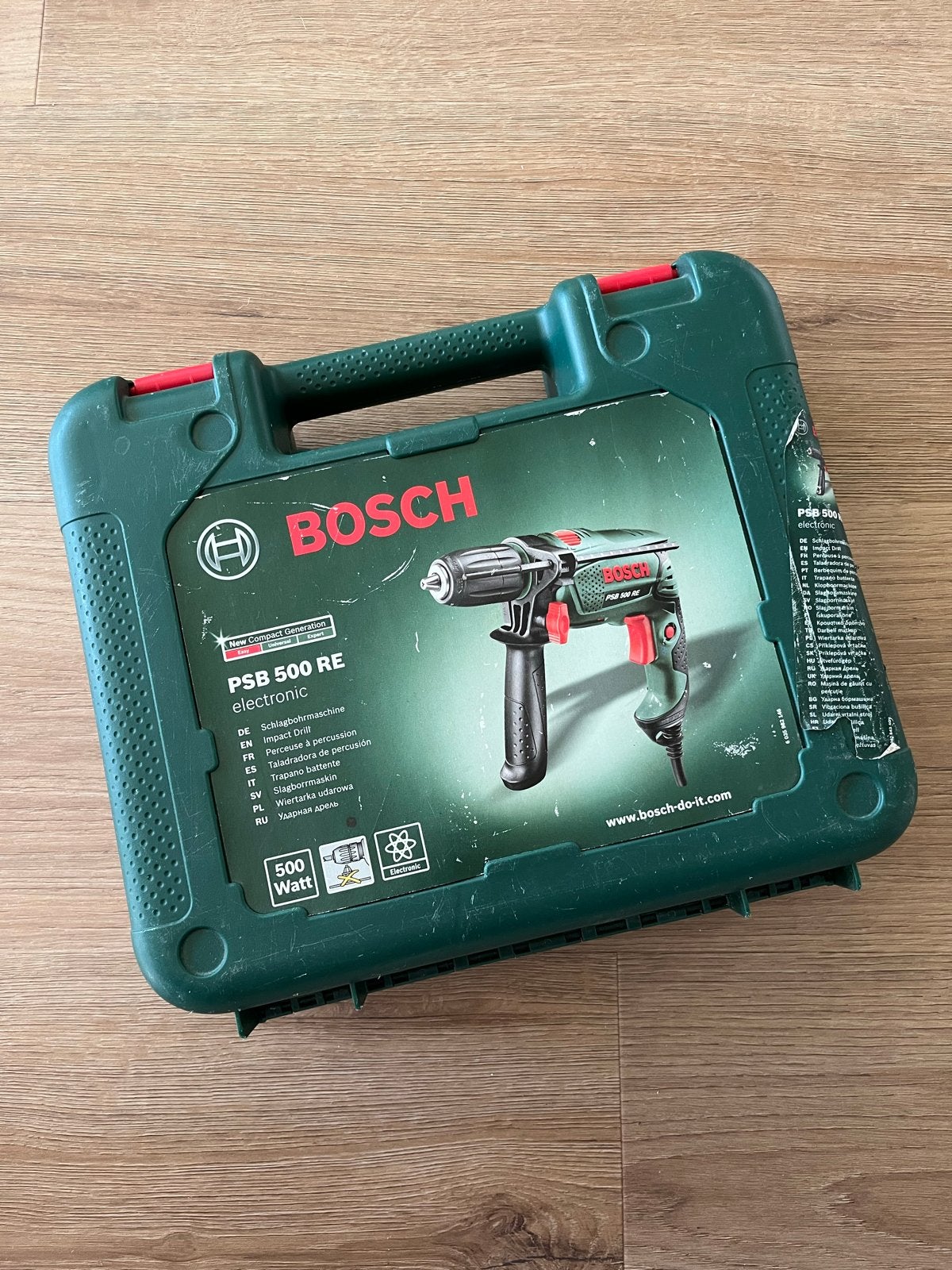 Bosch PSB 500 RE Klopboormachine met koffer, Gebruikt, Klopboormechanisme, 400 tot 600 watt, Ophalen